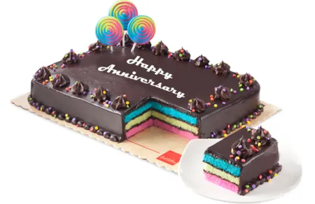 Send Rainbow Anniversary Dedication Cake By Red Ribbon to Manila