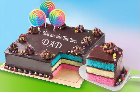 rainbow best dad dedication cake to philippines