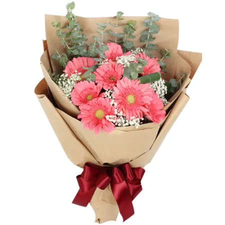 send 9 pcs. pink gerberas in a bouquet to manila