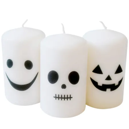 send 3 pecs halloween white candles to manila