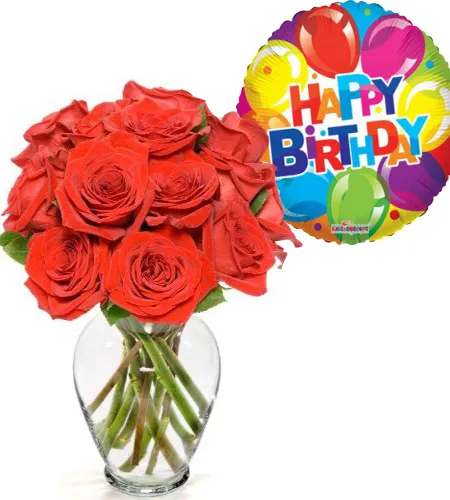 buy red roses vase birthday balloon to manila